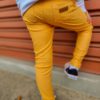 Legging Infantil Jeans Fake Mostarda