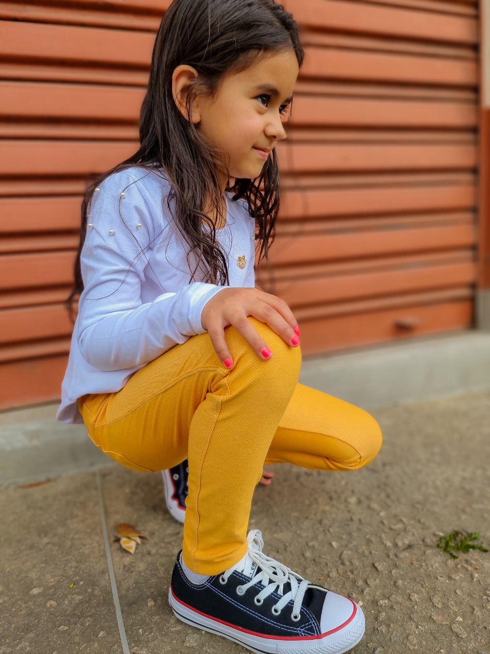 Legging best sale laranja infantil